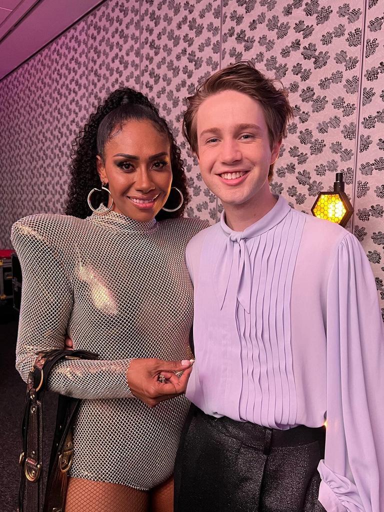 Toowoomba musician Jude York with Australian singer-songwriter Pauline Curuenavuli.