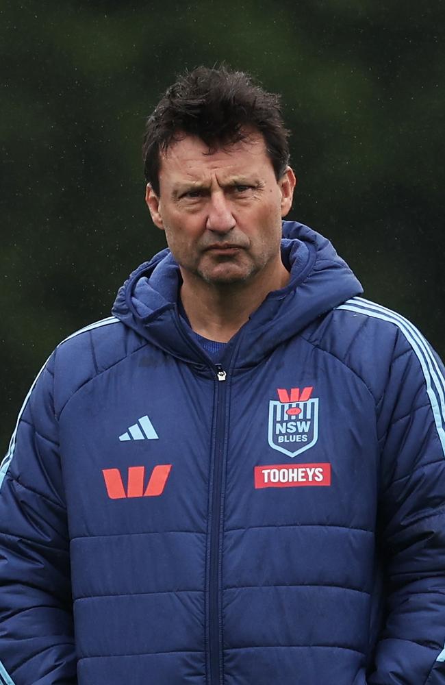 Blues head coach Laurie Daley watches on. Picture: Matt King/Getty Images