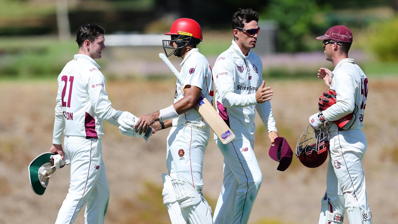 Queensland made the Sheffield Shield after a final round draw with South Australia. Picture: Sarah Reed/Getty Images