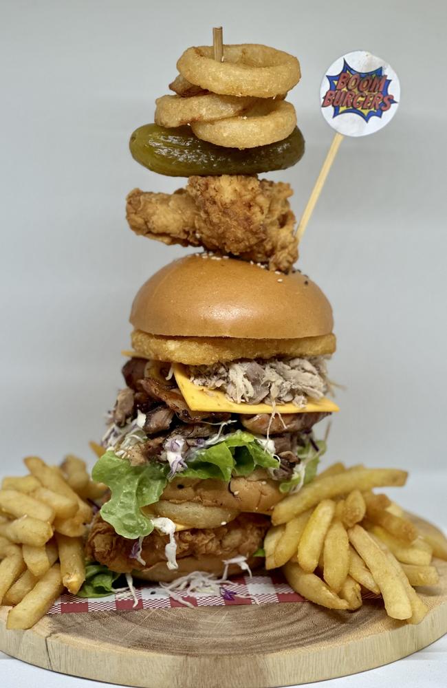 The Mega Boom Burger is something you’ll only see at the Ekka.