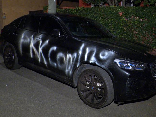 PKK Coming, tagged onto a car in Sydney’s east. Picture: OnScene Bondi