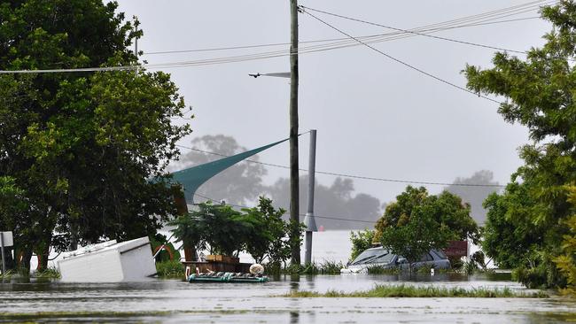 A flooded street is seen in Lawrence on March 1, 2022. Photo: SAEED KHAN / AFP