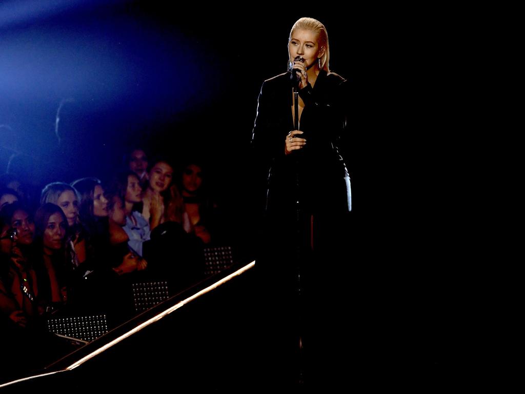 Christina Aguilera performs onstage during the 2017 American Music Awards at Microsoft Theater on November 19, 2017 in Los Angeles, California. Picture: Getty