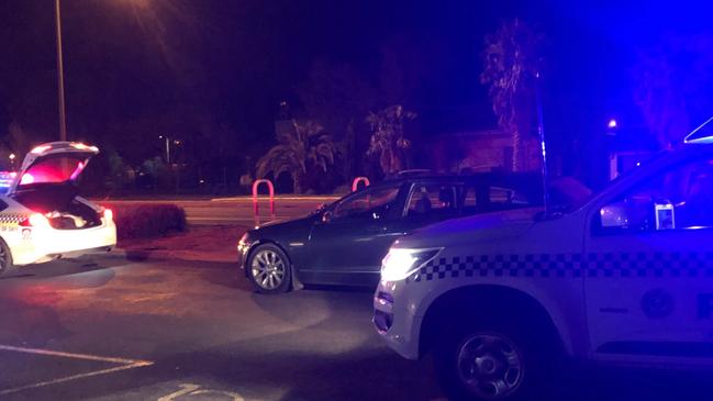 Two Adelaide men are arrested for breaching the border. Picture: SAPOL