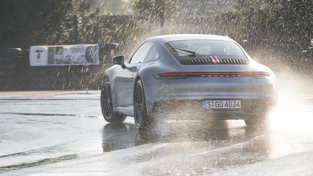 A new wet mode allows detects a wet road and alters the car’s drie settings.