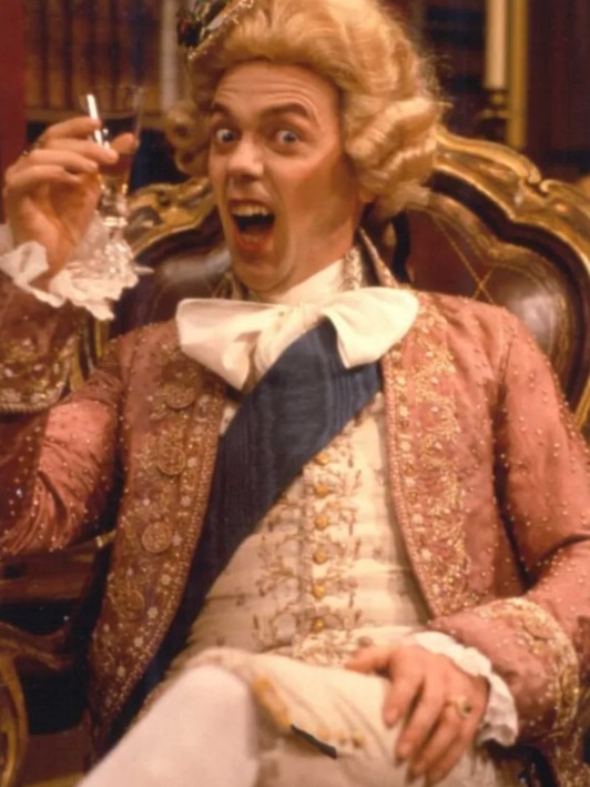 Hugh Laurie as The Prince Regent in Blackadder.