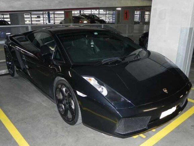 Amir Sabit Rugehazi’s Lamborghini was seized by police pending his drug charges. Source: AFP