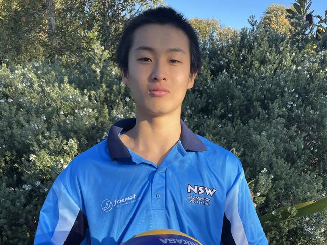 Andy Zhang will line up for the NSW U15s boys at the School Sport Australia U15s Volleyball Championships. Picture: Contributed