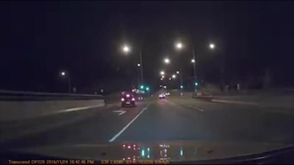 Dashcam captures police chase