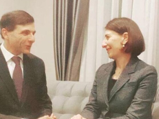 Premier Gladys Berejiklian and Sydney based lawyer Arthur Moses SC.