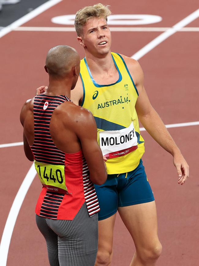 Ashley Moloney in action in the men's decathlon. Picture: Adam Head