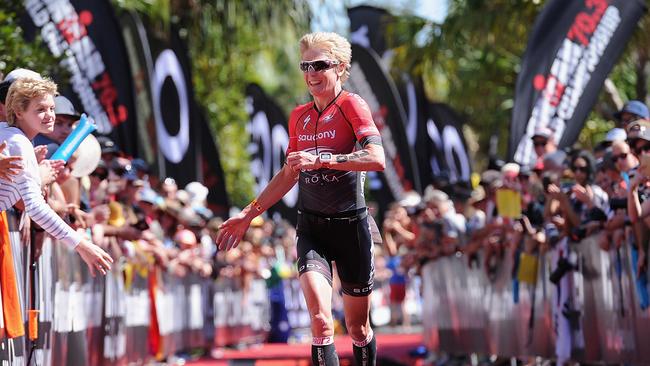 Melissa Hauschildt raced off with a world silver medal at the 70.3 half ironman titles.