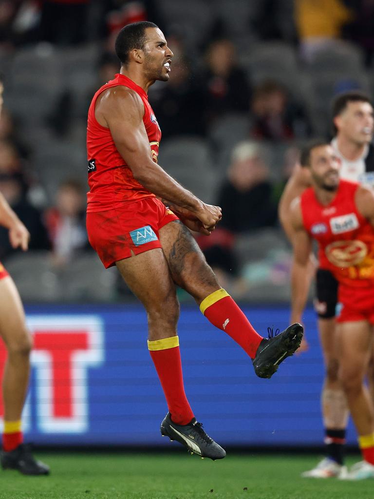 Touk Miller put his side in front for the first in the final quarter. Picture: Michael Willson/AFL Photos