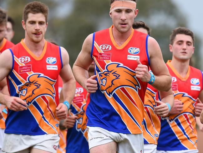 EDFL footy: Pascoe Vale v Maribyrnong Park. Maribyrnong Park players. Picture: Josie Hayden