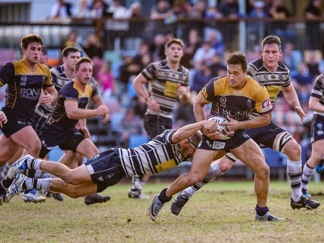 Bond University centre Corbin Kiernan on the run against Brothers. Picture: Stephen Tremain