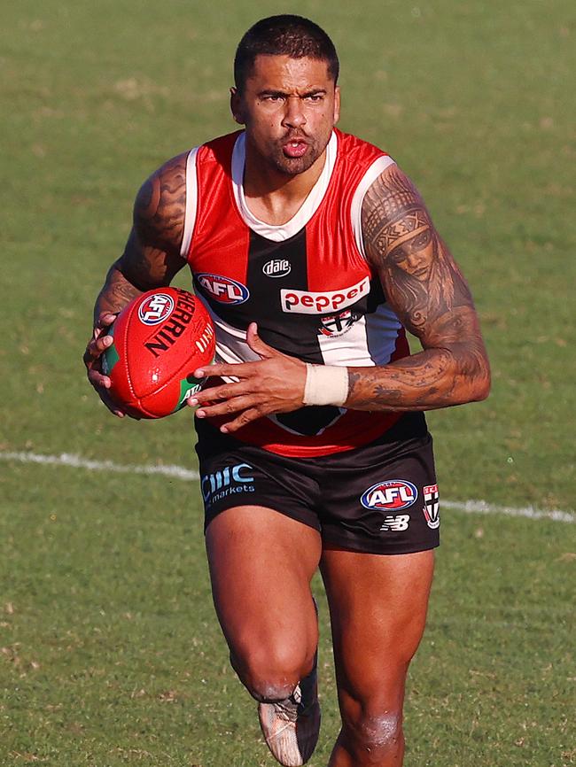 St Kilda needs more from Brad Hill. Picture: Michael Klein.