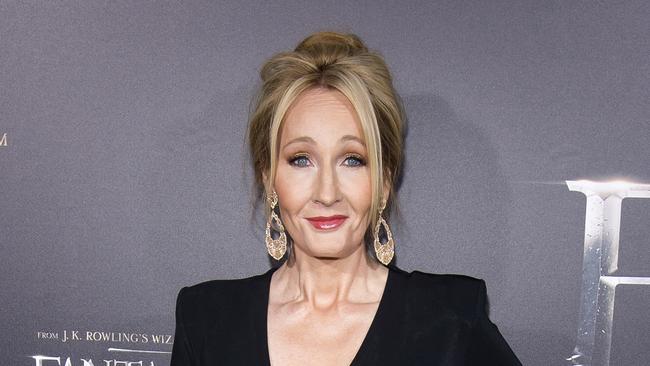 FILE - In this Nov. 10, 2016 file photo, J. K. Rowling attends the world premiere of "Fantastic Beasts and Where To Find Them" in New York. The stage play "Harry Potter and the Cursed Child" will come to Broadway's The Lyric Theatre in the spring of 2018, producers said Thursday, May 4, 2017, with an opening set for April. The play recently won nine Olivier Awards in London, including best new play. (Photo by Charles Sykes/Invision/AP, File)