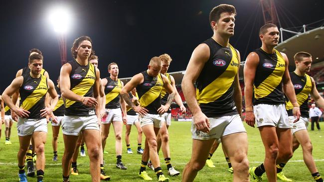 Richmond’s latest meltdown has led to another talkback call from Mario from Doncaster. (Photo by Matt King/AFL Media/Getty Images)