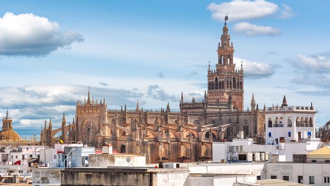 Giralda tower and Seville Cathedral, Spain.