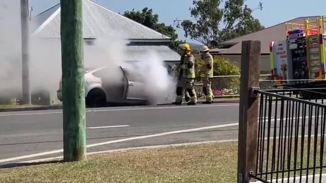 WATCH: Car fire on Power St Gympie