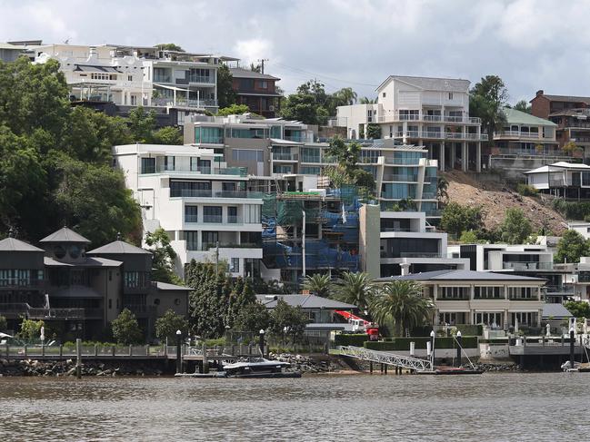 Generic views of houses and properties in Hawthorne on the Brisbane River , Brisbane.