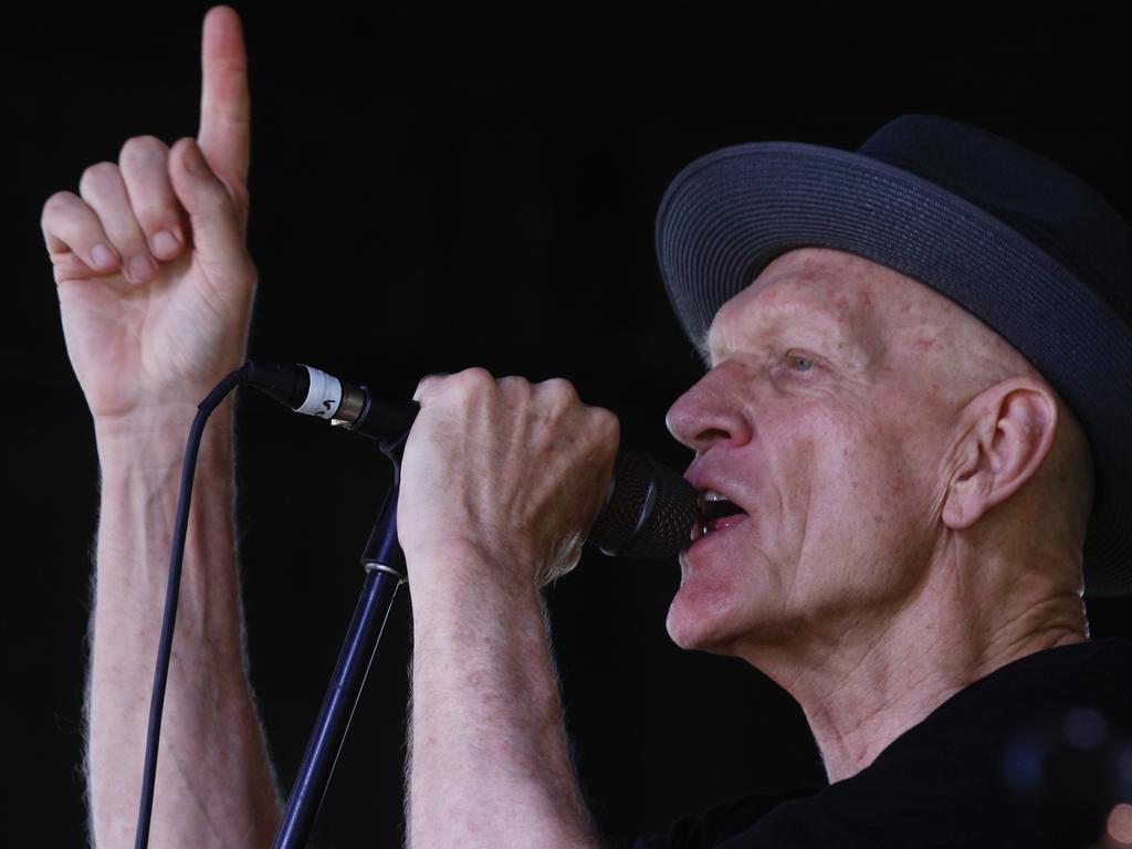 Peter Garrett told festivalgoers to pretend they were dancing on the grave of billionaire mining magnate Gina Rinheart. Picture: NewsWire/Dean Sewell