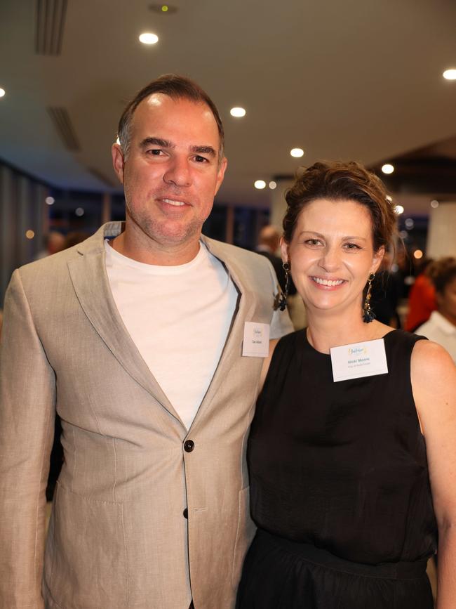 Dan Attard and Nicki Moore at the Gold Coast Australian of the Year Awards 2025 at Sky Point for Gold Coast at Large. Picture, Portia Large.