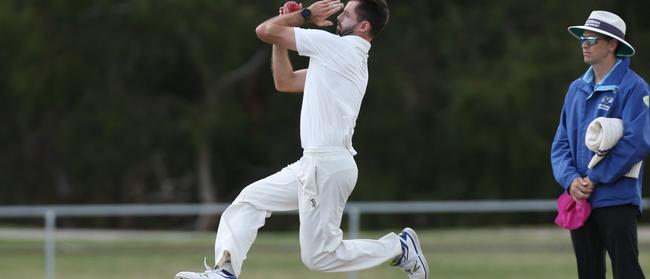 Ian Holland helped bowl Ringwood into a winning position. Picture: Stuart Milligan