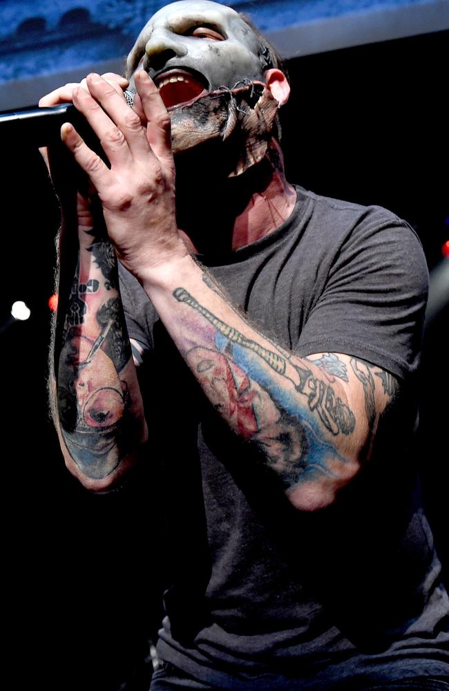 Singer Corey Taylor of Slipknot said he will be fit for the Australian tour later this month. Picture: Kevin Winter / Getty