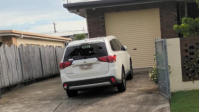 A smashed IFYS vehicle in the driveway of a Creedy St, Westcourt residential care house. Picture: Supplied