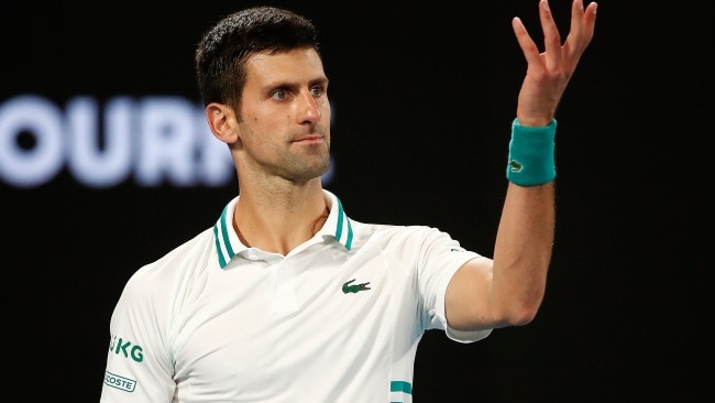 World number one Novak Djokovic has not yet declared his vaccination status. Picture: by Daniel Pockett/Getty Images
