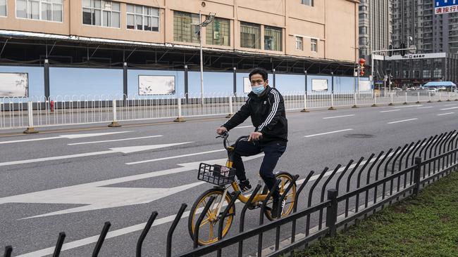 The closed of Huanan seafood market in Wuhan. Picture: Getty Images