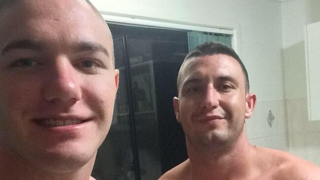 Morningside man Andrew James Cross, 26, with friend Howard Neale, 29, of Birkdale. Picture: Facebook