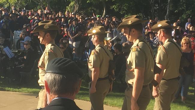 The Springwood march for Anzac Day. Photo: Jeni Faulkner