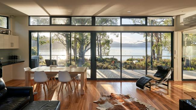 Stewarts Bay Beach House, Tasmania. Picture: Max Combi.