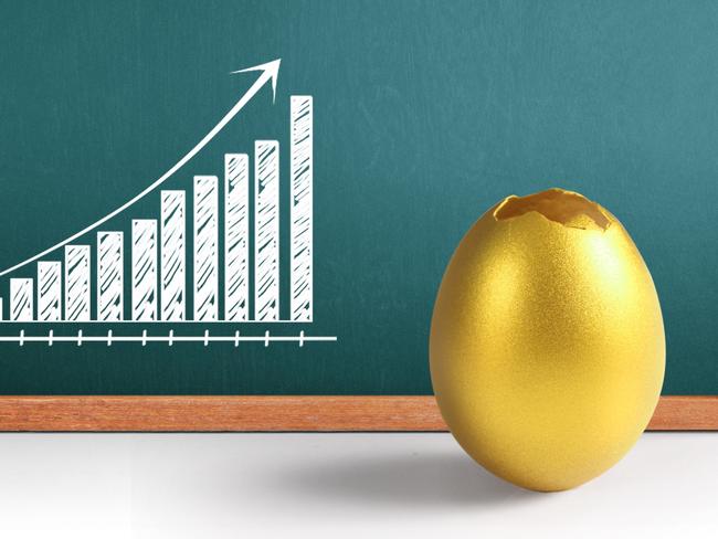 golden easter egg isolated; nest egg superannuation investment growth generic