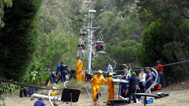 Arthurs Seat chairlift collapse in 2003.