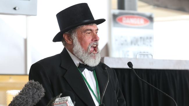 Allan Sutherland at the opening of the Redcliffe Peninsula rail line. Photo Adam Armstrong