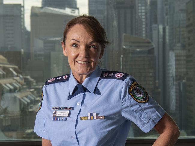 NSW Police Commissioner in her last day on the job before retirement. Picture: NewsWire / Simon Bullard.