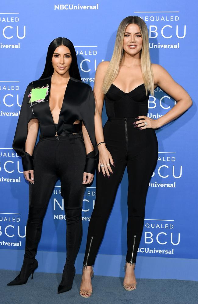 Kim Kardashian West and Khloe Kardashian attend the 2017 NBCUniversal Upfront at Radio City Music Hall on May 15, 2017 in New York City. Picture: Getty