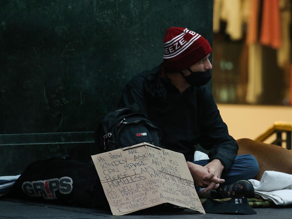 The blight of the homeless is there to see on our streets, but poverty is harder to detect. Picture: NCA Newswire/ Gaye Gerard