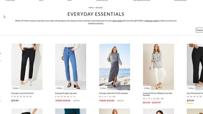 EziBuy mostly sells women’s apparel online.