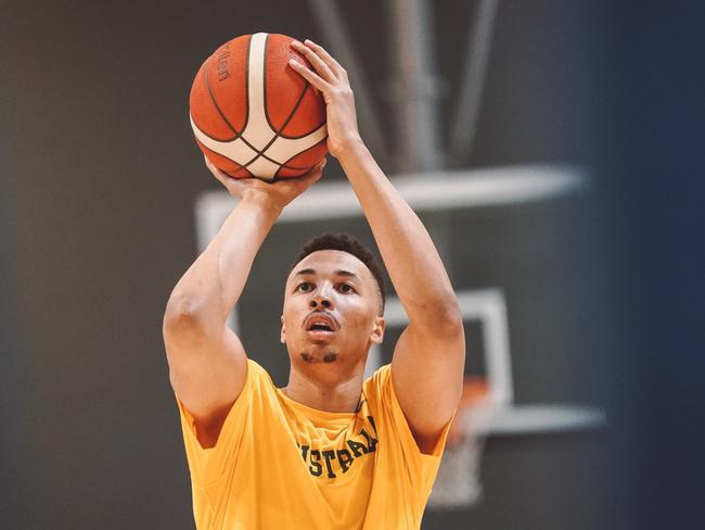 Boomers point guard Dante Exum preparing for the Tokyo Olympics. Picture: Basketball Australia.