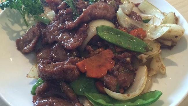 The garlic beef was packed with flavour.