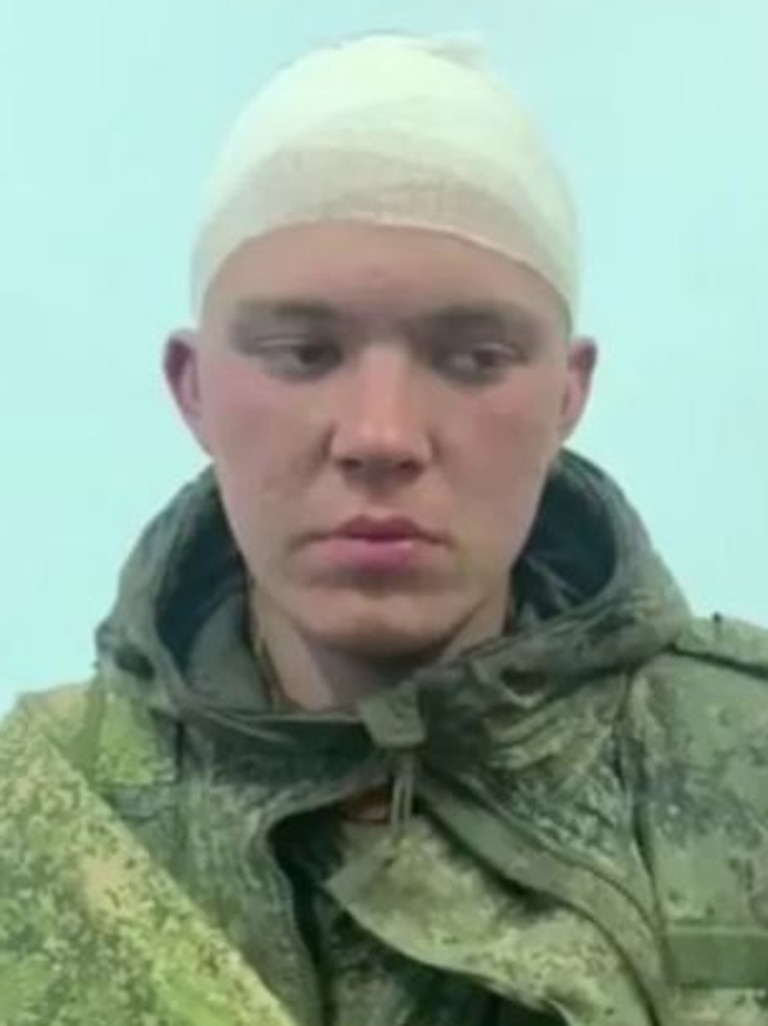 A captured Russian soldier in Ukraine. Picture: Supplied