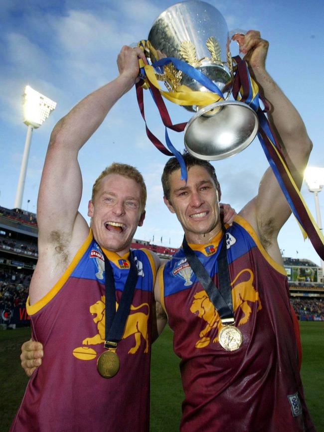 Alastair Lynch says Dusty is like triple premiership Lions teammate Michael Voss. Picture: David Geraghty