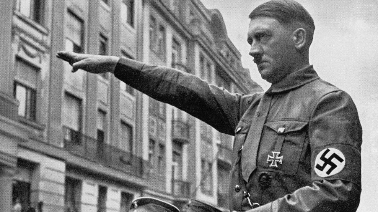 Adolf Hitler in Munich in the spring of 1932. Picture: Heinrich Hoffmann/Getty