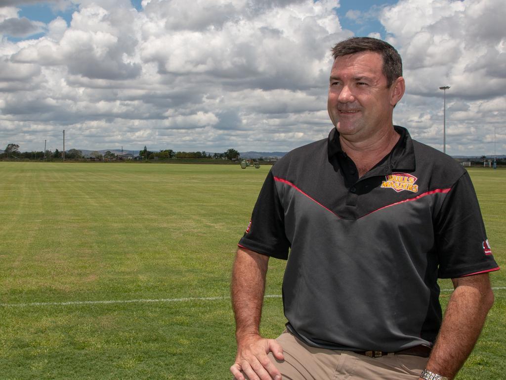 Bulls Masters’ managing director Jimmy Maher at Cahill Park in Gatton. Picture: Dominic Elsome