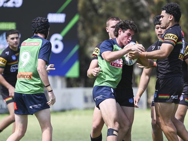 CANBERRA, AUSTRALIA, NewsWire Photos. MARCH 9, 2024: UNE Harold Matthews Cup - NSWRL Junior Reps Round Six Canberra Raiders vs Penrith Panthers at Raiders Belconnen in Canberra. Picture: NCA NewsWire / Martin Ollman