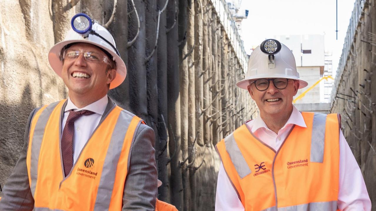 Premier Steven Miles and Prime Minister Anthony Albanese. Picture: Twitter / @AlboMP